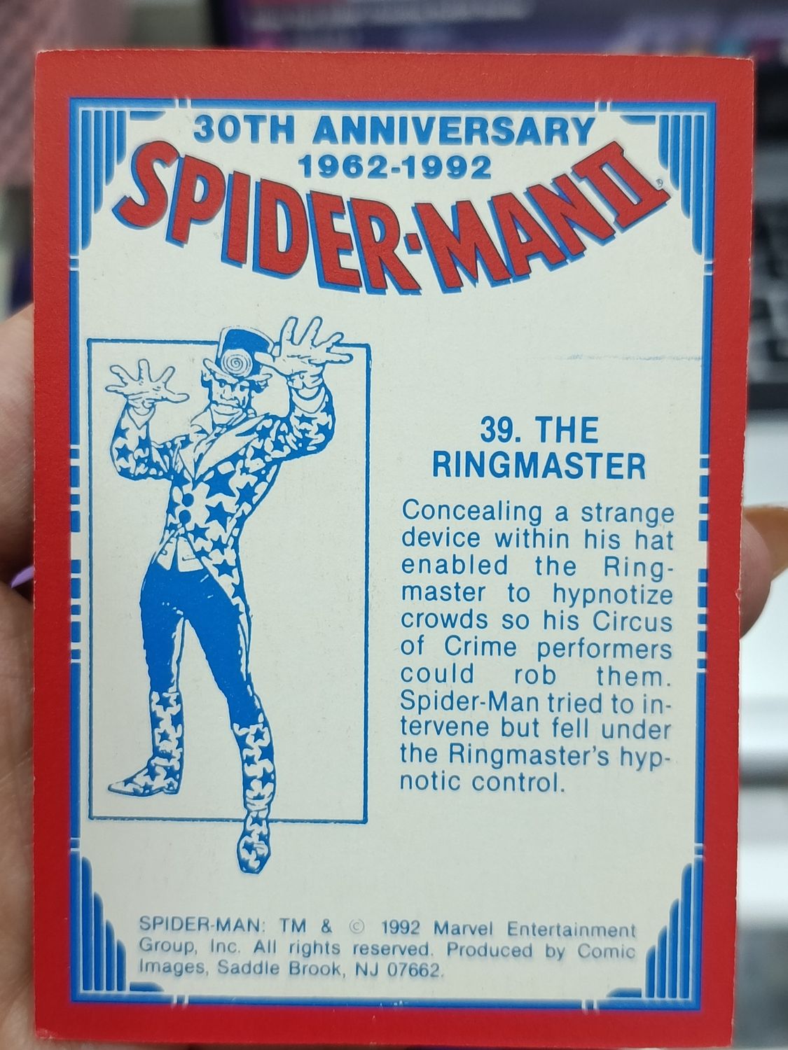 The Ringmaster 39 Spiderman ll Marvel 1992