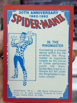 The Ringmaster 39 Spiderman ll Marvel 1992