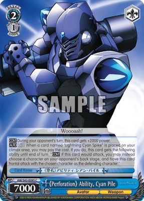 "Perforation" Ability, Cyan Pile - Accel World -Infinite Burst- (AW/S43)