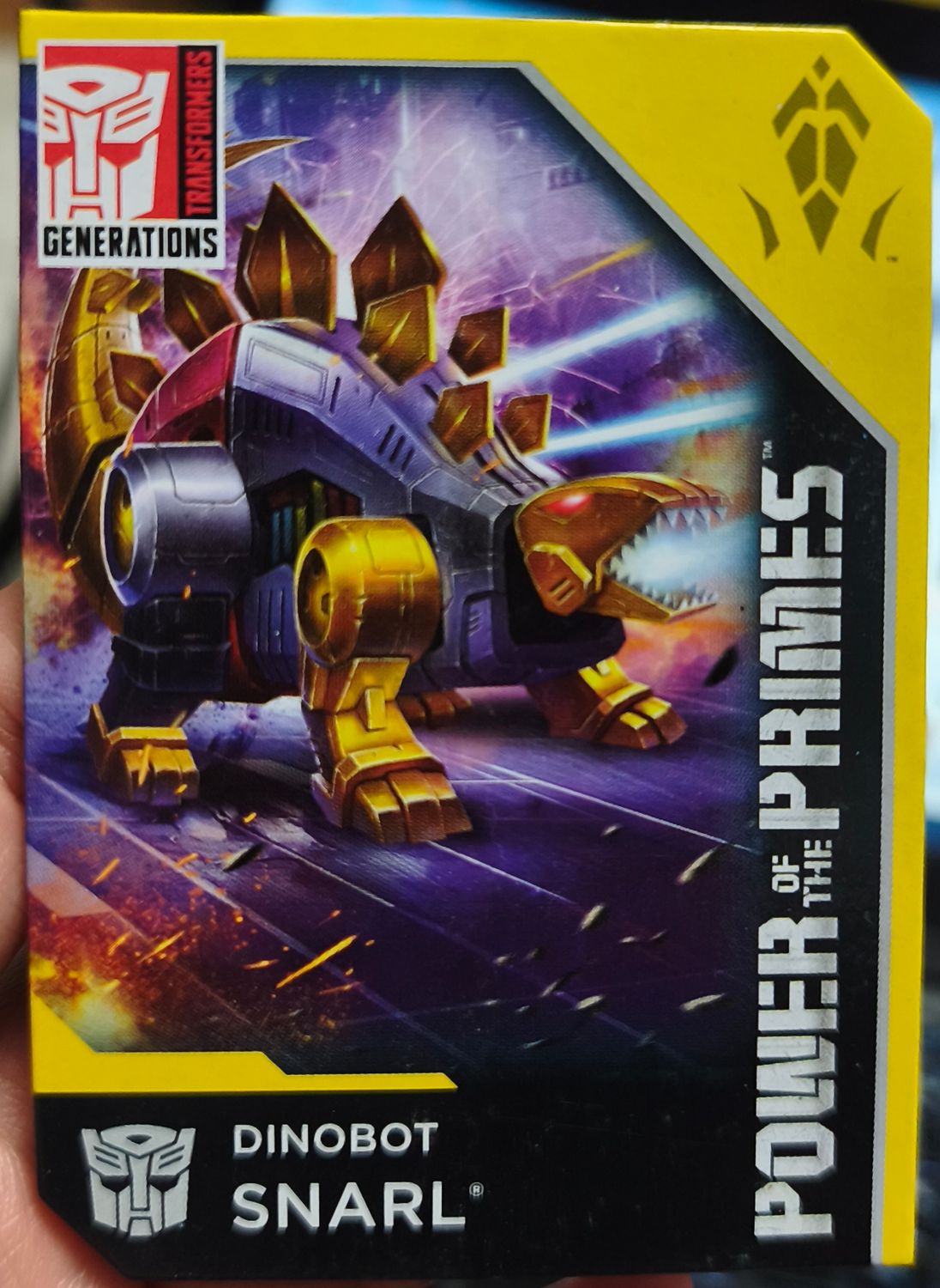 Dinobot Snarl Power or The Primes Carta