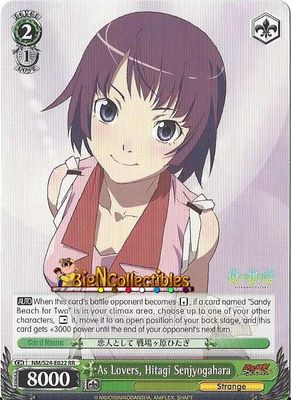 Weiss Schwarz 1x As Lovers, Hitagi Senjyogahara - NM/S24-E022 - RR Bakemonogatari