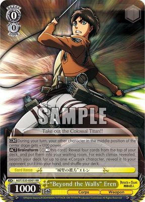 "Beyond the Walls" Eren - Attack on Titan (AOT/S35) RR