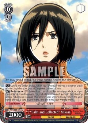 "Calm and Collected" Mikasa - Attack on Titan (AOT/S35) U