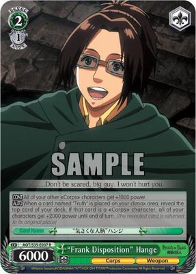 "Frank Disposition" Hange - Attack on Titan (AOT/S35) Rare
