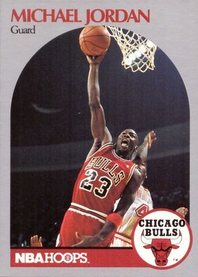 1990-91 NBA Hoops 65 Michael Jordan Basketball Card Chicago Bulls