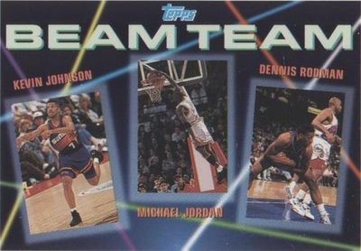 1992-93 Topps Beam Team 3 of 7 Michael Jordan / Dennis Rodman / Kevin Johnson