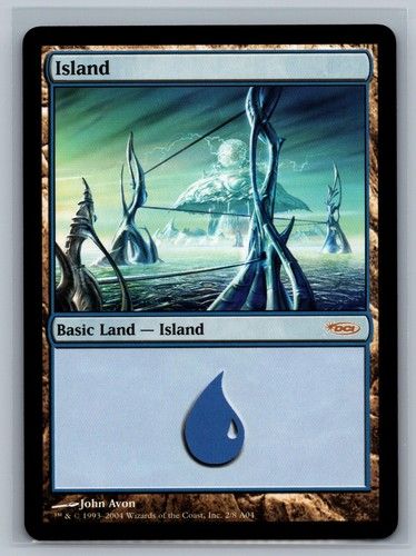 SJF Magic The Gathering 2004 Arena Promos Island #2/8 Land MTG TCG CCG