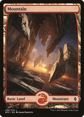 Mountain (268) - Full Art - Battle for Zendikar (BFZ) Foil 268/274
