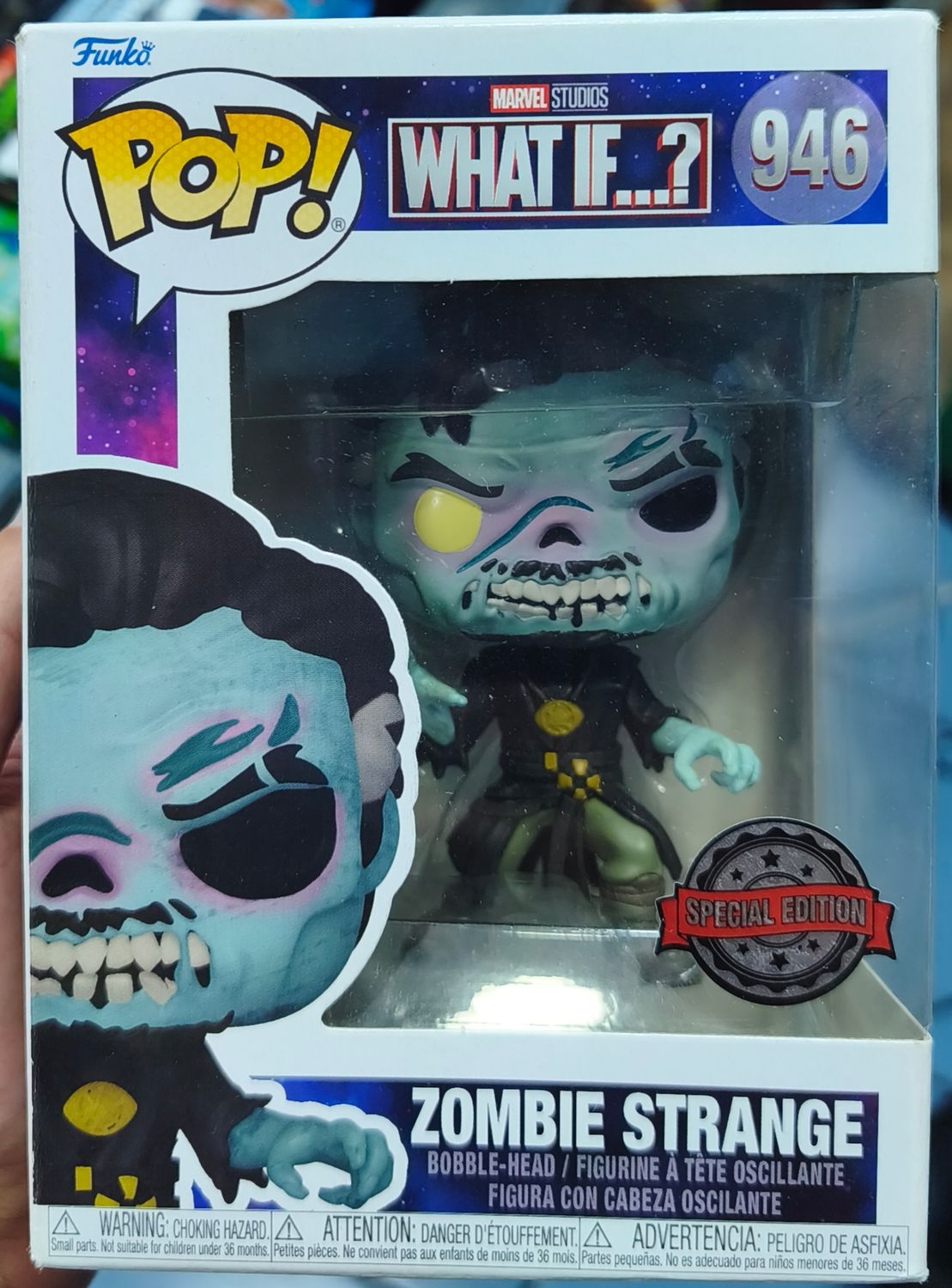 SJ2 Zombie Strange Figura Funko Pop 946 Marvel What if