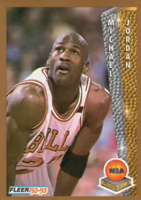 Michael Jordan 246, Chicago Bulls, 1992/93 Fleer Basketball "Award Winner" #246