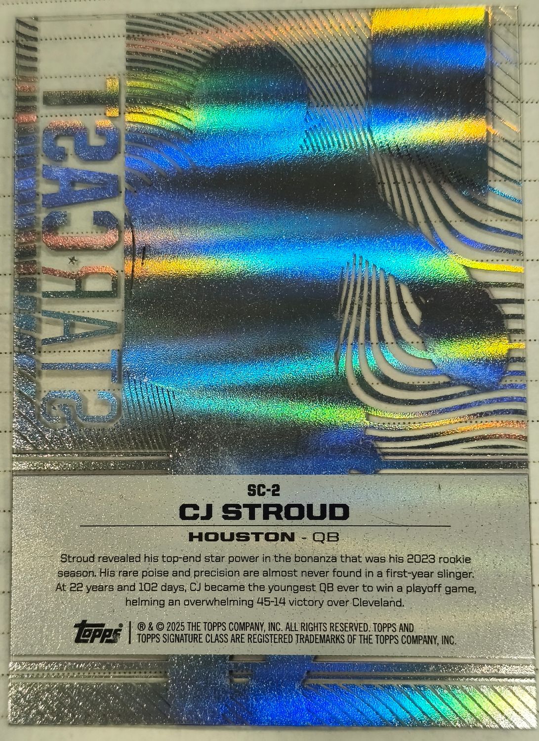 CJ Stroud 7  SC-2 Topps
