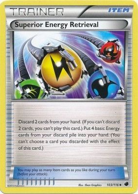 Superior Energy Retrieval - 103/116 - Uncommon Black &amp; White 9: Plasma Freeze Singles