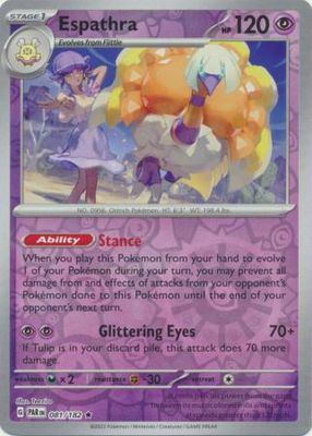 Espathra - 081/182 - Holo Rare Reverse Holo Scarlet &amp; Violet: Paradox Rift Reverse Holo Singles