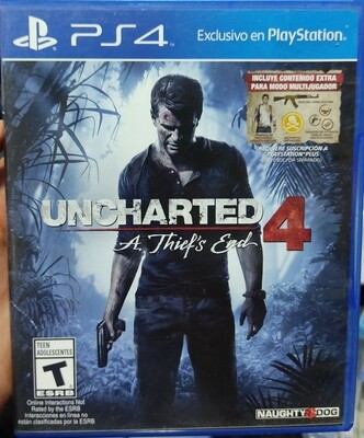 SJ2 Uncharted 4 A Thief End Playstation 4 Usado Completo