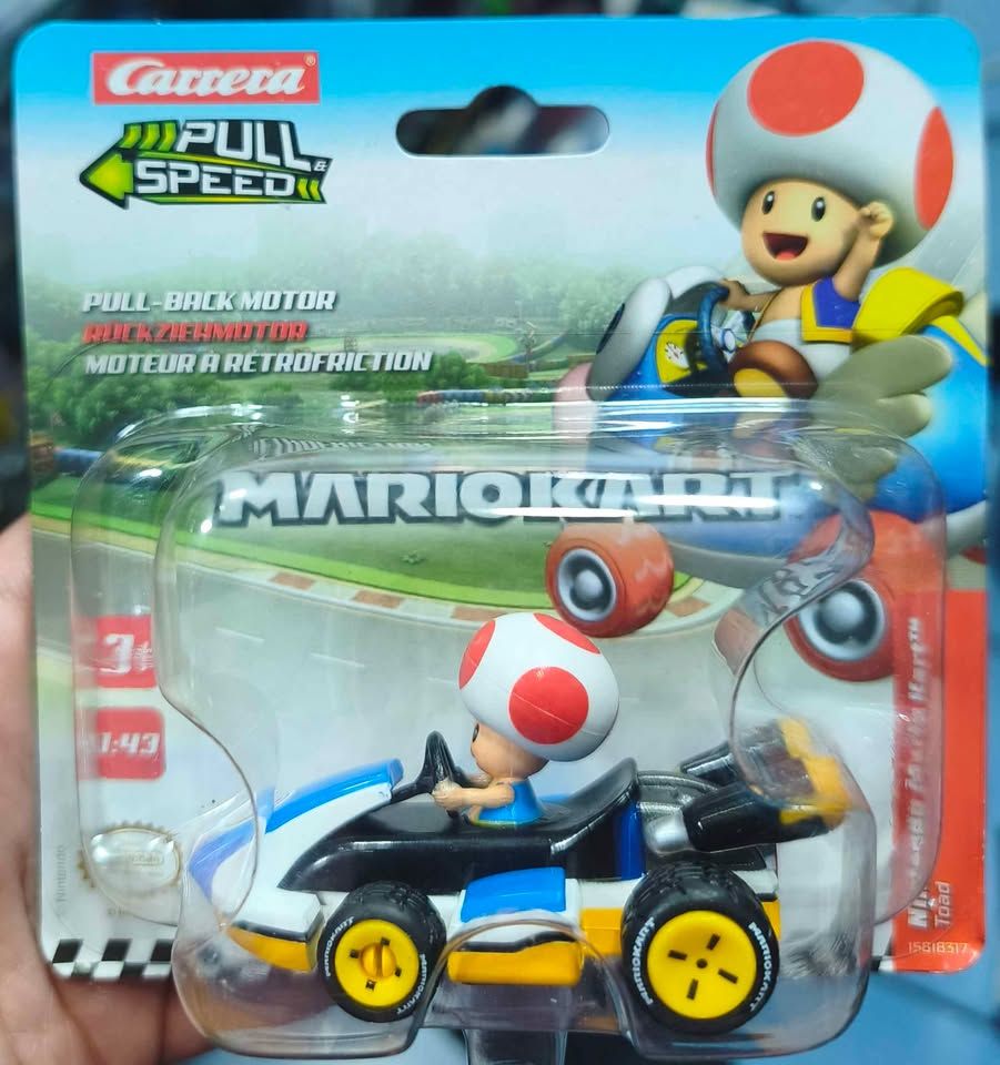 SJ2 Toad Figura Mario Kart Pull Back Motor Mario Bros Figura