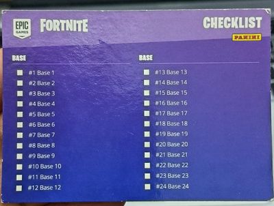 Fortnite Checklist 95 Panini