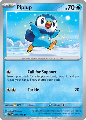 Piplup - 027/094 - ME02: Phantasmal Flames (PFL) ME02: Phantasmal Flames