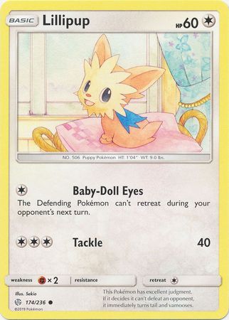 Lillipup - 174/236 - Common Sun &amp; Moon: Cosmic Eclipse Singles Foil