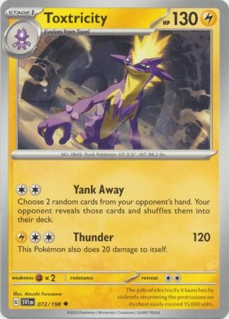 Toxtricity - 072/198 - Uncommon Scarlet &amp; Violet (Base Set) Singles Foil