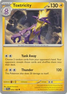 Toxtricity - 072/198 - Uncommon Scarlet &amp; Violet (Base Set) Singles Foil