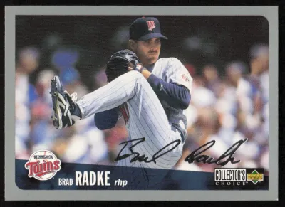1996 Collector's Choice Silver Signature #201 Brad Radke Minnesota Twins
