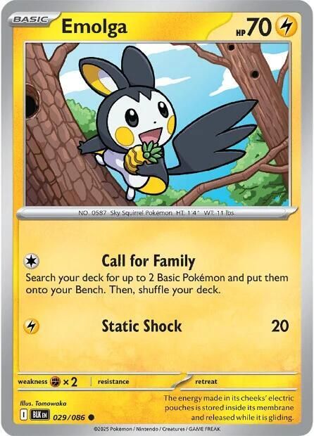 Emolga - SV: Black Bolt (BLK)