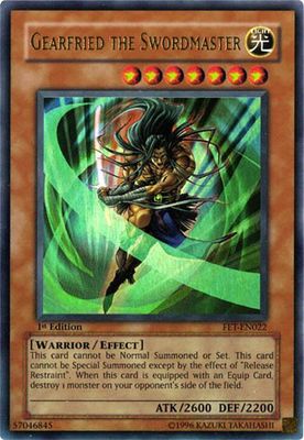 SJF Gearfried the Swordmaster - Flaming Eternity (FET) Ultra Rare Usado