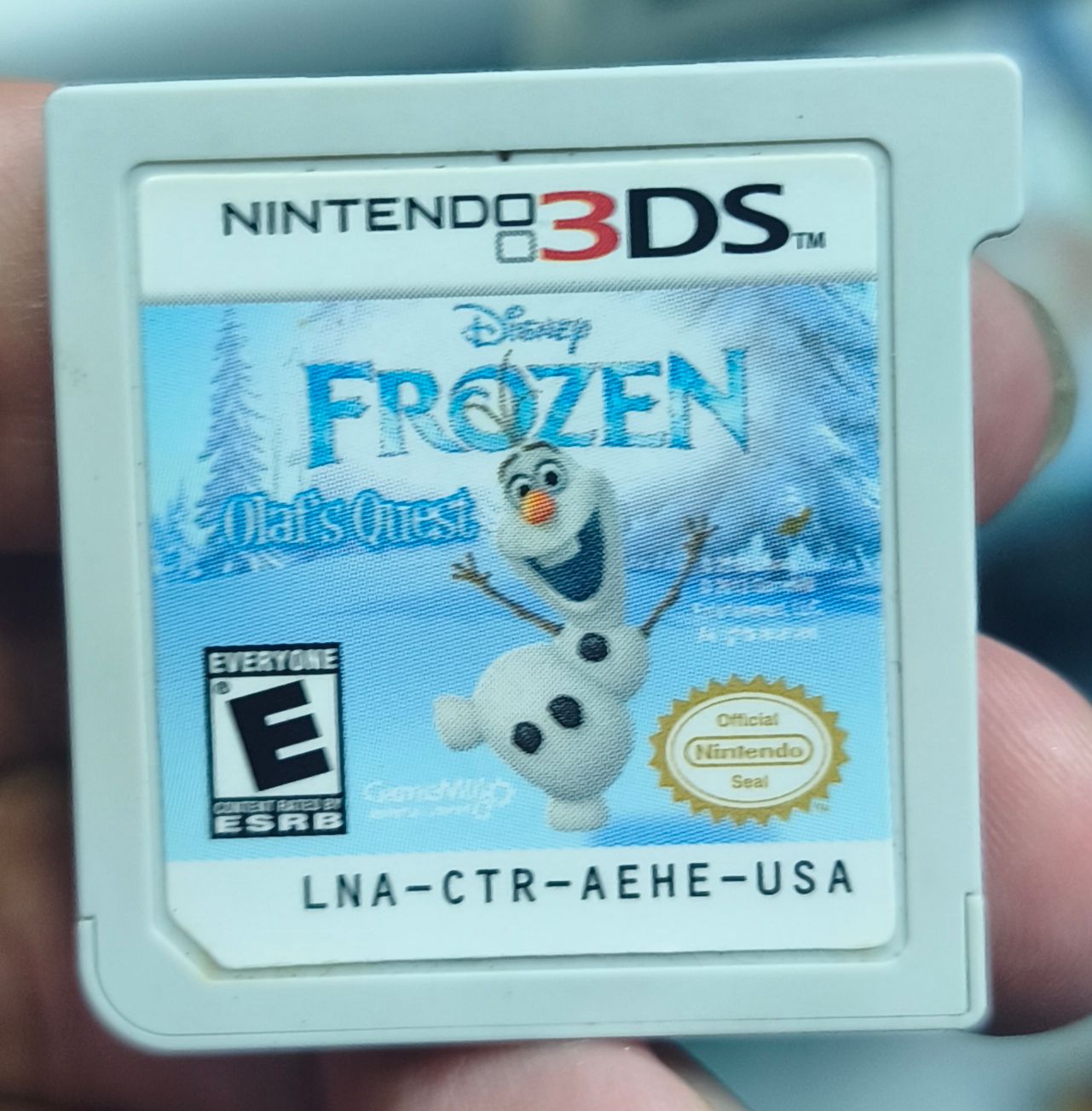 SJ1 Disney Frozen Olaf Quest Nintendo 3ds Cartucho