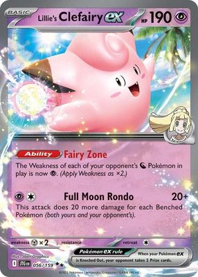 SJF Lillie's Clefairy ex - 056/159 - SV09: Journey Together (JTG)