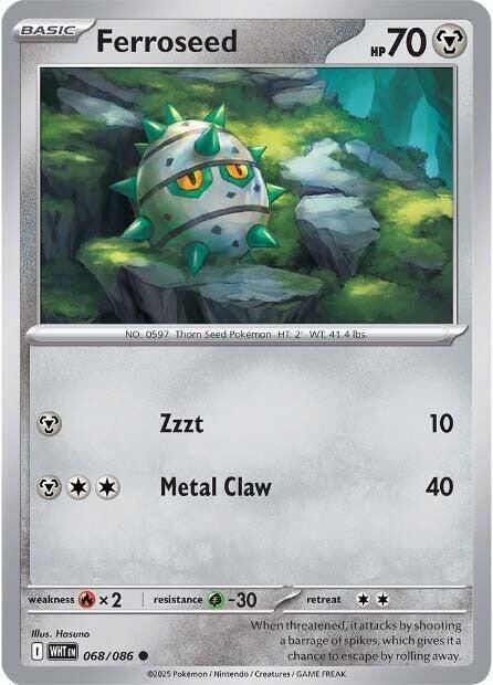 Ferroseed - SV: White Flare (WHT) Foil