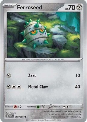 Ferroseed - SV: White Flare (WHT) Foil