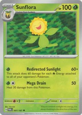 Sunflora - 007/167 - Uncommon Scarlet and Violet: Twilight Masquerade Singles Foil