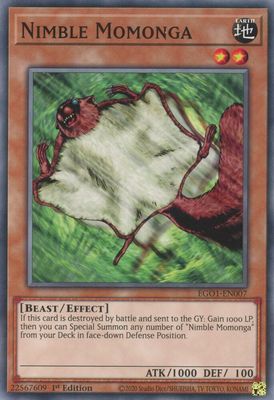 Nimble Momonga - Egyptian God Deck: Obelisk the Tormentor (EGO1) Common