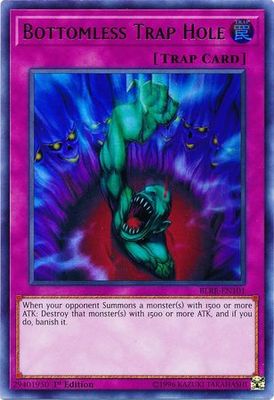 SJF Bottomless Trap Hole - BLRR-EN101 - Ultra Rare 1st Edition Battles of Legend: Relentless Revenge Singles