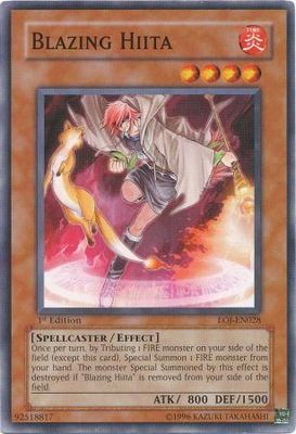 Blazing Hiita - EOJ-EN028 - Common 1st Edition Enemy Of Justice [EOJ] 1st Edition Singles