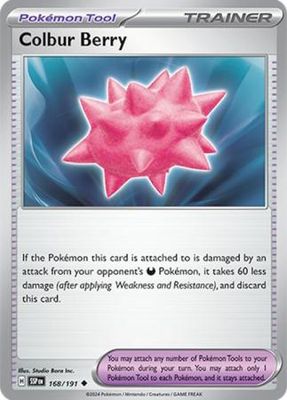 Colbur Berry - 168/191 - Uncommon Scarlet &amp; Violet: Surging Sparks Singles Foil