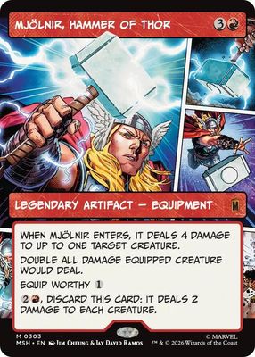 SJF Mjolnir, Hammer of Thor (Borderless) (0303) - Marvel Super Heroes (MSH)
