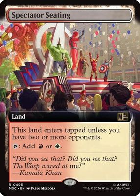 SJF Spectator Seating (Extended Art) - Commander: Marvel Super Heroes (MSC)
