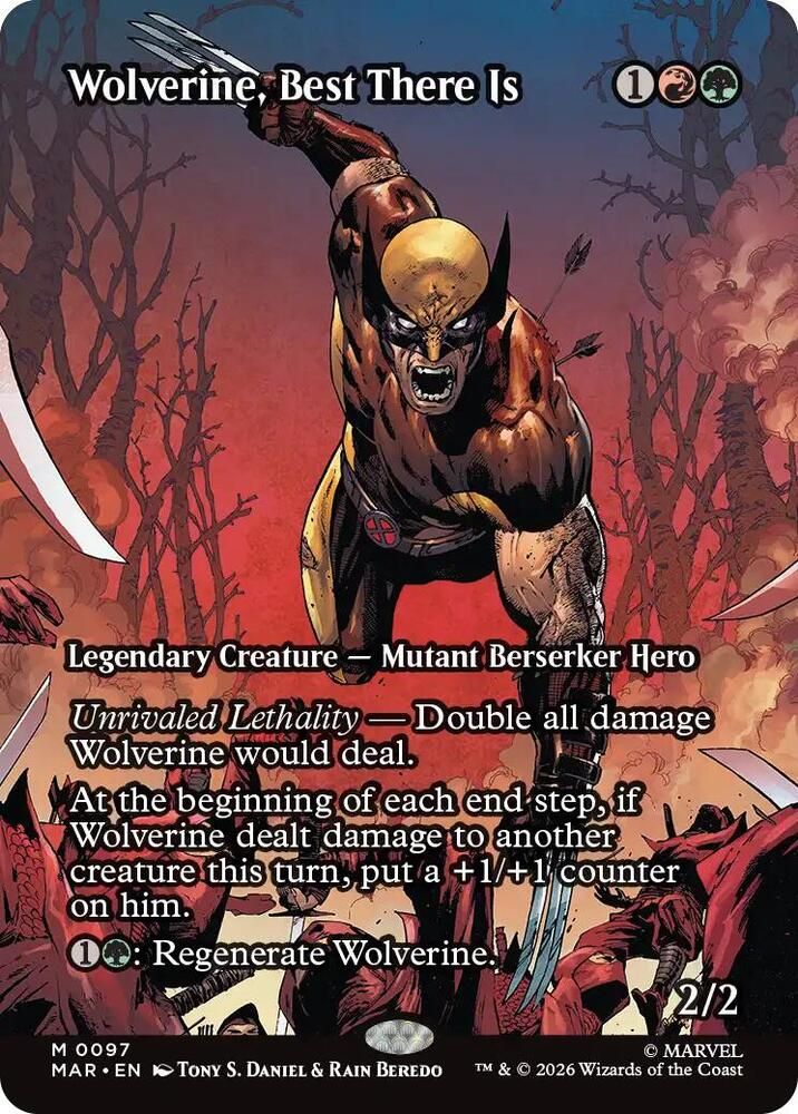 SJF Wolverine, Best There Is (Borderless) - Marvel Universe Eternal-Legal (MAR) Foil