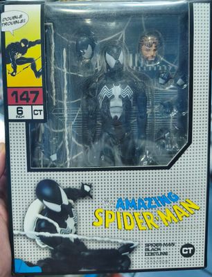 SJ1 Spider Man Figura Black Costume Symbiote Articulado