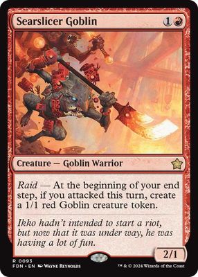 Searslicer Goblin - Foundations (FDN) Foil