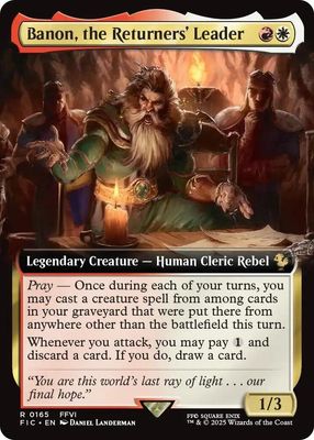 Banon, the Returners' Leader (Extended Art) - Commander: FINAL FANTASY (FIC)