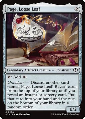 Page, Loose Leaf - Secrets of Strixhaven (SOS)