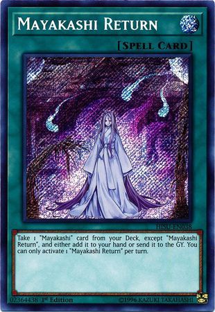 Mayakashi Return - HISU-EN038 - Secret Rare 1st Edition Hidden Summoners Singles