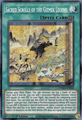 Sacred Scrolls of the Gizmek Legend - Dawn of Majesty (DAMA) Secret Rare