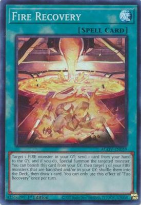 Fire Recovery - AGOV-EN059 - Super Rare 1st Edition Age of Overlord 1st Edition Singles