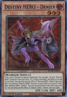 Destiny HERO - Denier - Burst of Destiny (BODE) Super Rare