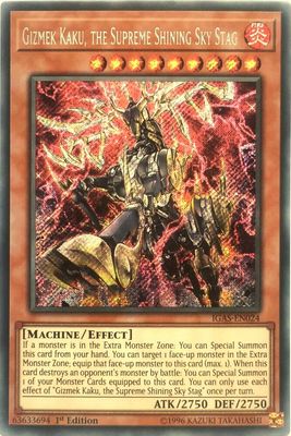 Gizmek Kaku, the Supreme Shining Sky Stag - Ignition Assault (IGAS) Secret Rare