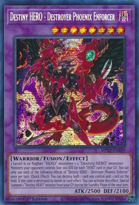 SJF Destiny HERO - Destroyer Phoenix Enforcer - 2022 Tin of the Pharaoh's Gods (MP22) 2022 Tin of the Pharaoh's Gods Secret Rare