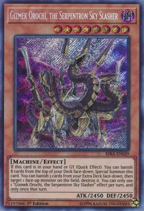 Gizmek Orochi, the Serpentron Sky Slasher - Rising Rampage (RIRA) Secret Rare